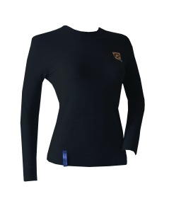 MAGLIA MANICA LUNGA DONNA LANA WOOLTECH DRY Black