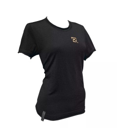 MAGLIA DONNA MANICA CORTA WOOLTECH Nero