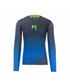 VAL DI DENTRO JERSEY LS Black-Indigo Blue-Green Fluo